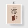 Affiche le chocolat est ton ennemi, affiche humoristique sur le thème du chocolat