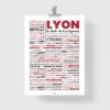 Affiche lyon : le guide du vrai lyonnais, affiche typographique minimaliste