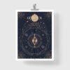 Affiche signe astrologique Gémeaux, poster vintage de signe du zodiaque