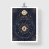 Affiche signe astrologique Vierge, poster vintage de signe du zodiaque
