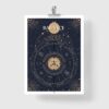 Affiche signe astrologique Balance, poster vintage de signe du zodiaque