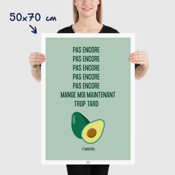 affiche avocat, affiche humoristique thème coloré pour la cuisine, format 50x70cm