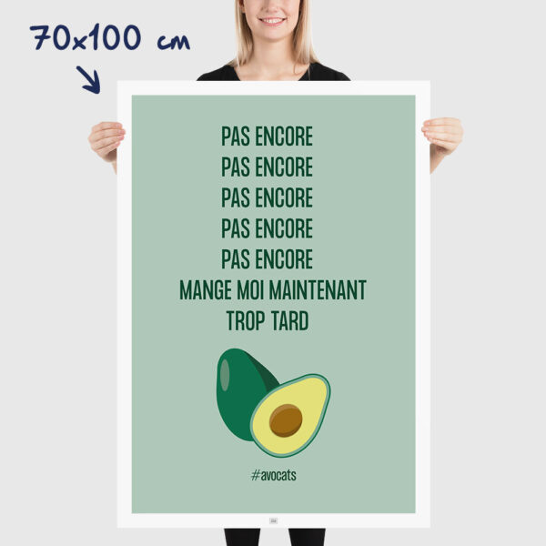 affiche avocat, affiche humoristique thème coloré pour la cuisine
