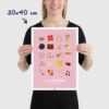 affiche bonbons, affiche candy bar 30x40cm