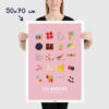 affiche bonbons, affiche candy bar 50x70 cm