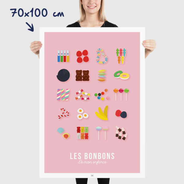 affiche bonbons, affiche candy bar 70x100cm