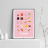 affiche bonbons, affiche candy bar minimaliste