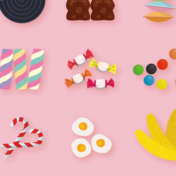 affiche bonbons, affiche candy bar zoom