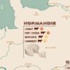 Affiche carte des fromages de france, affiche vintage, zoom