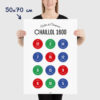 Affiche Chaillol, vallée du Champsaur : la liste des pistes de ski, dimensions 50x70cm