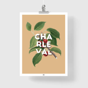 Affiche Charleval en Provence Cerise, poster vintage et rétro de Frog Posters