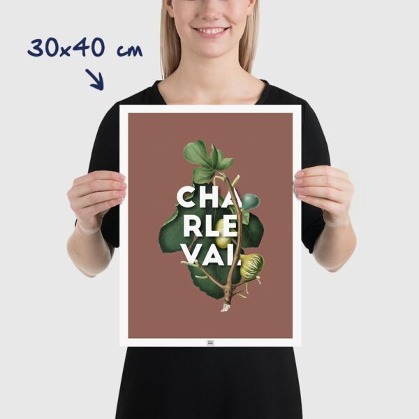 Affiche Charleval en Provence - figue, poster vintage et rétro de Frog Posters, 30x40cm