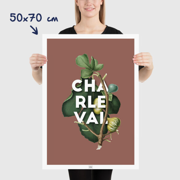 Affiche Charleval en Provence - figue, poster vintage et rétro de Frog Posters, 50x70cm