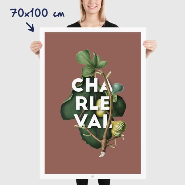 Affiche Charleval en Provence - figue, poster vintage et rétro de Frog Posters, 70x100cm