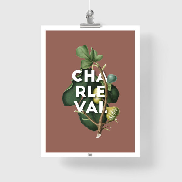 Affiche Charleval en Provence - figue, poster vintage et rétro de Frog Posters