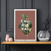 Affiche Charleval en Provence - figue, poster vintage et rétro de Frog Posters, sur fond sombre