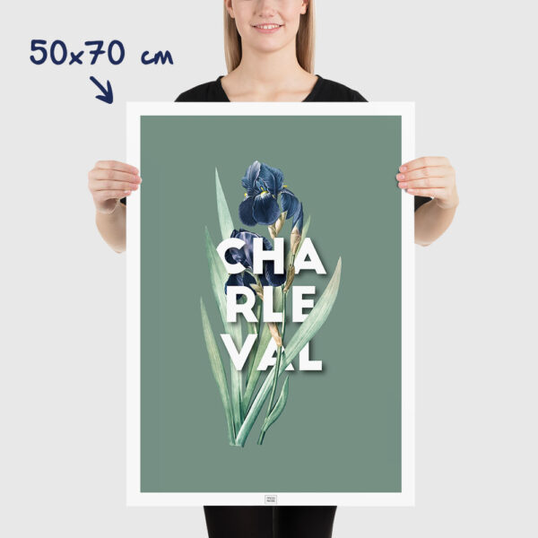 Affiche Iris de Charleval en Provence - poster vintage et rétro de Frog Posters, 50x70cm