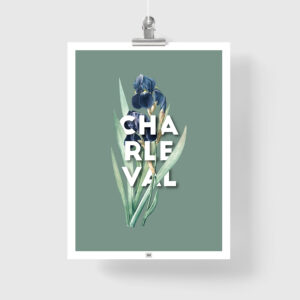 Affiche Iris de Charleval en Provence - poster vintage et rétro de Frog Posters