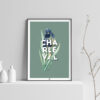 Affiche Iris de Charleval en Provence - poster vintage et rétro de Frog Posters, sur fond clair