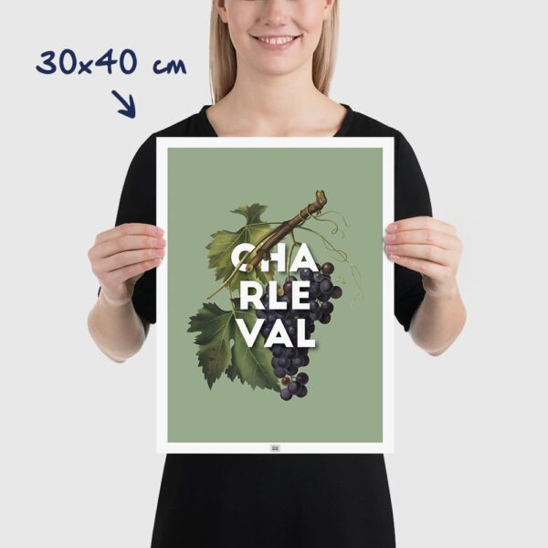 Affiche Raisin de Charleval en Provence - poster vintage et rétro de Frog Posters, 30x40cm