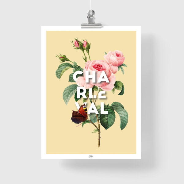 Affiche Rose de Charleval en Provence - poster vintage et rétro de Frog Posters