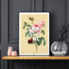 Affiche Rose de Charleval en Provence - poster vintage et rétro de Frog Posters, sur fond foncé