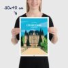 Affiche Château de Charleval en Provence - poster vintage et rétro de Frog Posters, 30x40cm