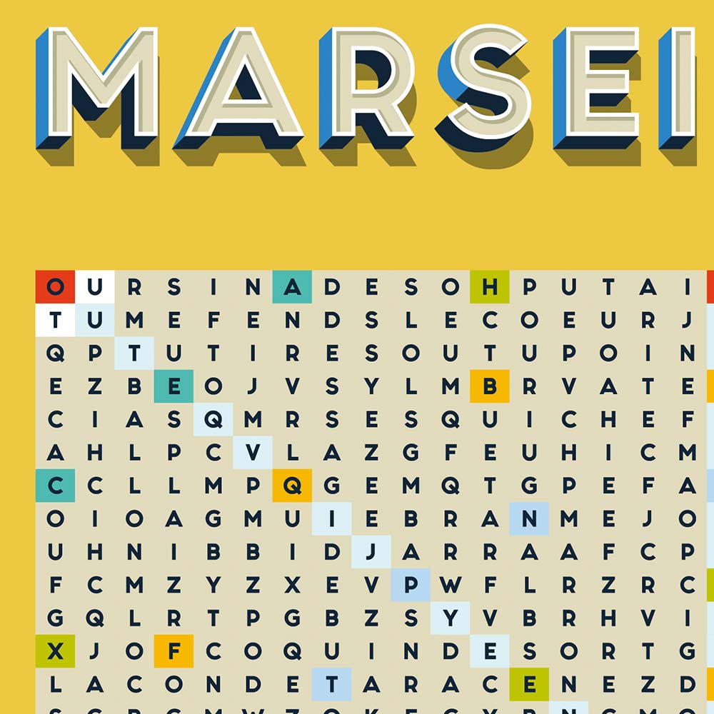 Affiche des jurons marseillais et expressions de marseille, zoom