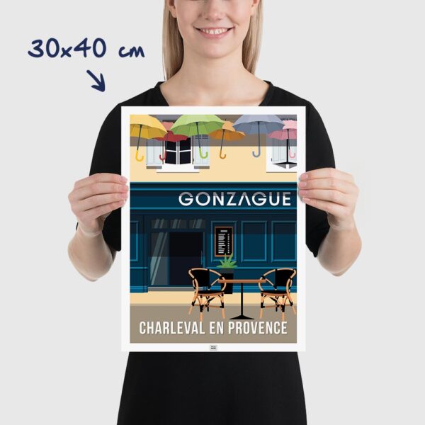 Affiche Gonzague Charleval en Provence - poster vintage et rétro de Frog Posters, 30x40cm