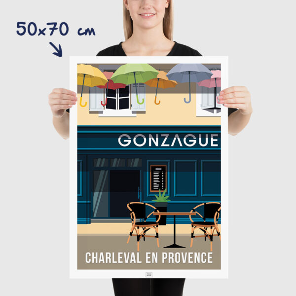 Affiche Gonzague Charleval en Provence - poster vintage et rétro de Frog Posters, 50x70cm