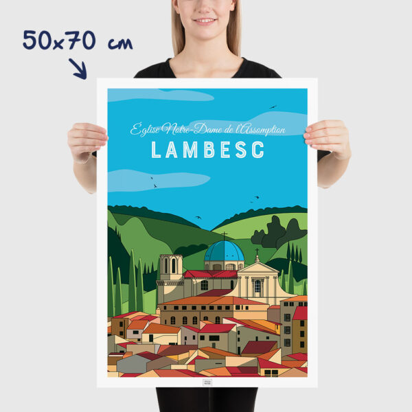 Affiche Lambesc en Provence - poster vintage et rétro de Frog Posters, 50x70cm