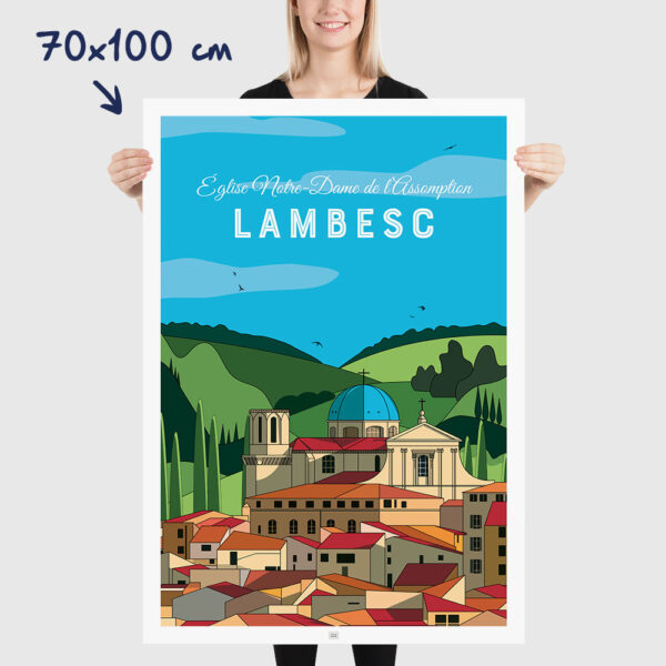 Affiche Lambesc en Provence - poster vintage et rétro de Frog Posters, 70x100cm
