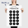 Affiche les pistes de ski légendaires des Alpes, poster minimaliste, dimensions 50x70cm