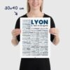 Affiche lyon : le guide du vrai lyonnais - La suite, affiche minimaliste, dimensions 30x40cm
