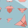 Affiche origami papillon, poster minimaliste géométrique, zoom