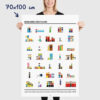 Affiche séries TV, films et dessins animés en pixel art, dimensions 70x100cm