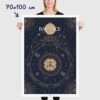 Affiche signe astrologique Balance, poster vintage de signe du zodiaque, dimensions 70x100cm