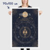 Affiche signe astrologique Gémeaux, poster vintage de signe du zodiaque, dimensions 70x100cm