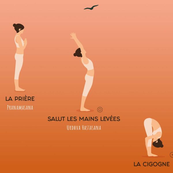 Affiche yoga des postures de yoga, zoom