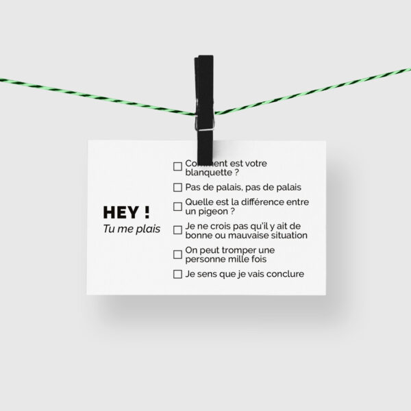 carte de visite drôle, séduction et drague spécial boomers, suspendue