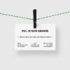carte de visite drôle - oui je suis grande