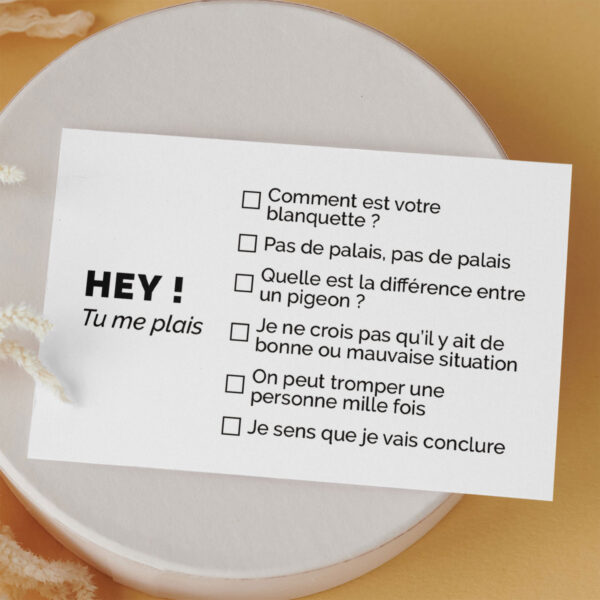 carte de visite drôle, séduction et drague spécial boomers, posée