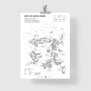 Carte des vins de France PDF, gratuite à imprimer, format A4, 21x19,7cm